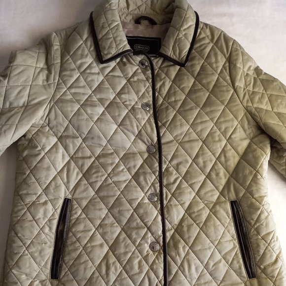 Coach Quilted Tan Light Jacket (M) - Picture 6 of 15